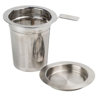 Stainless steel strainer &#039;Shai&#039; with saucer