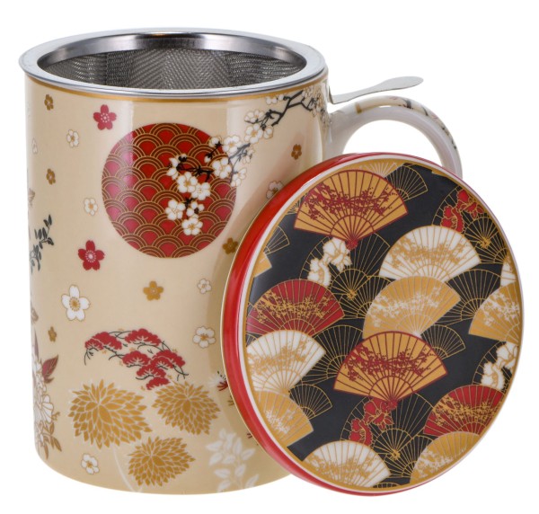 !Porz. Deckelbecher 'Kimono' 350 ml