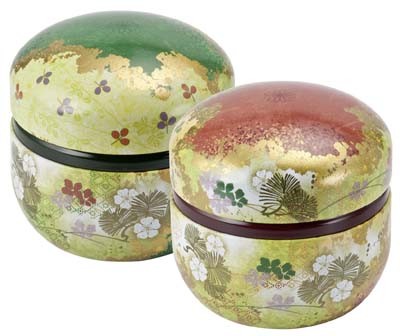 Fitted lid round with inside lid, 2 assorted desig