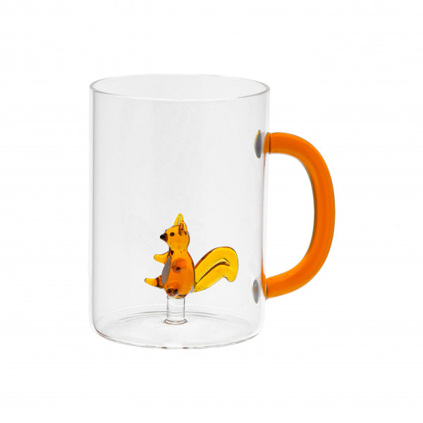 #Glasbecher 'Squirrel' 420 ml mit Glasfigur im Inneren