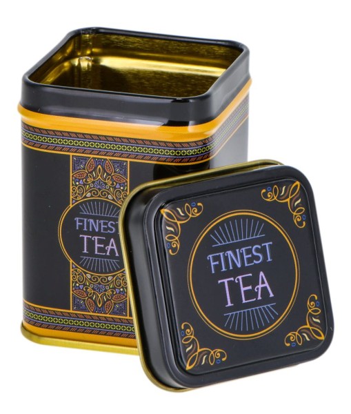 Stülpdeckel 25 g 'Finest tea' eckig