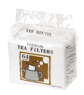 Sachets de thé à remplir soi-même, paquet de 64 filtres 9,5 x 7,2 cm