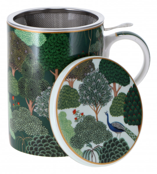 ! Porz. Deckelbecher 'Woodland' 350 ml