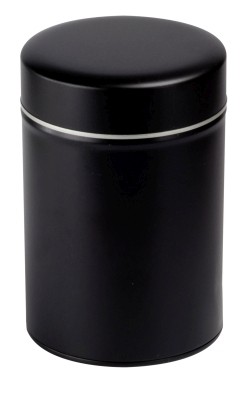 Tin &#039;Exclusiv&#039; fitted lid round with inner lid 150g black