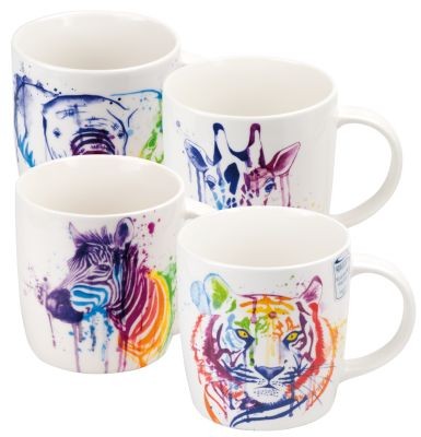 Porcelain mug &#039;Watercoloured Animals&#039; 300 ml