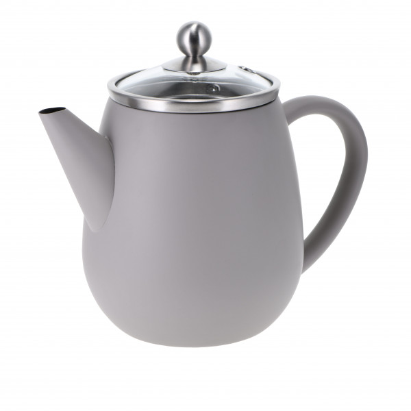 Théière à double paroi 'Eva' 0,5 l beige-gris