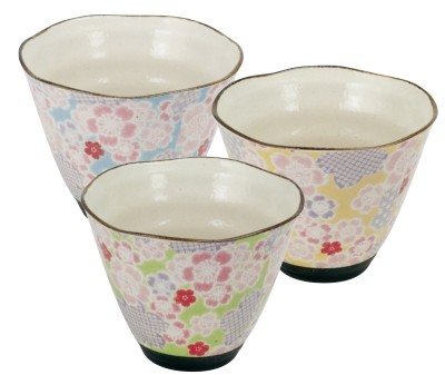 Japan tea cup &#039;Yuzuki&#039; 3-assorted