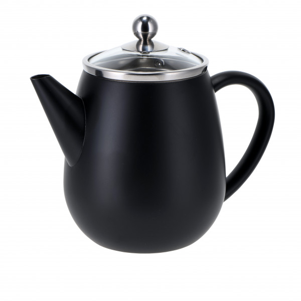 Tetera de doble pared 'Eva» 0,5 l negra