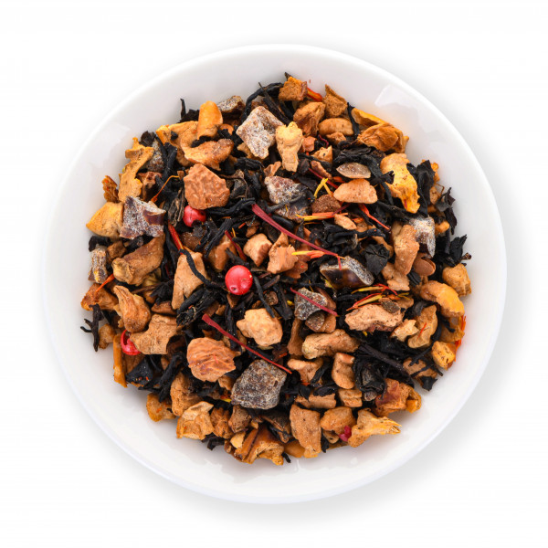 Azafrán &amp; Caramelo (Mezcla aromatizada de té negro/frutas)
