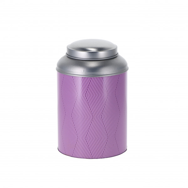 Runde Stülpdeckeldose 'Just tea' 150 g, lila