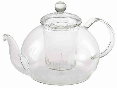 Glass teapot &#039;Lu&#039; 1.2 l, hand made