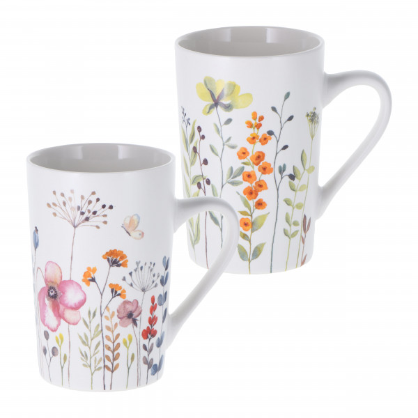 !Porzellanbecher 'Flower meadow' 385 ml