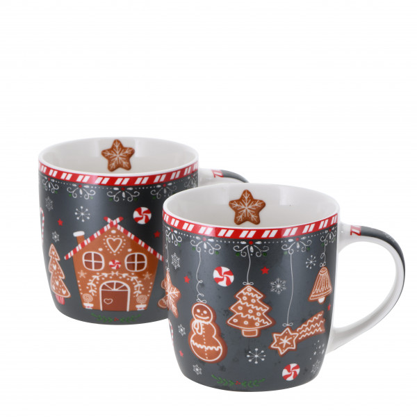 Taza de porcelana 'Gingerbread' 350 ml, juego de 2 piezas