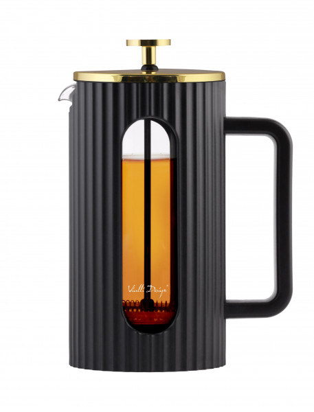 Teezubereiter 'Livio' 1 l schwarz-gold